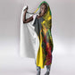Personalized Black Jamaicans Crocodile Hummingbird Hooded Blanket Tropical Flowers Grunge Flag - African Pride