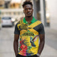 Personalized Black Jamaicans Crocodile Hummingbird Polo Shirt Tropical Flowers Grunge Flag - African Pride