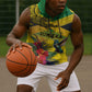 Personalized Black Jamaicans Crocodile Hummingbird Sleeveless Hoodie Tropical Flowers Grunge Flag - African Pride