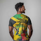 Personalized Black Jamaicans Crocodile Hummingbird T shirt Tropical Flowers Grunge Flag - African Pride
