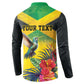 Personalized Black Jamaicans Hummingbird Button Sweatshirt Tropical Flowers Grunge Flag