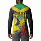 Personalized Black Jamaicans Hummingbird Button Sweatshirt Tropical Flowers Grunge Flag
