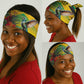 Personalized Black Jamaicans Hummingbird Neck Gaiter Tropical Flowers Grunge Flag LT9