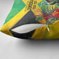 Personalized Black Jamaicans Hummingbird Pillow Cover Tropical Flowers Grunge Flag