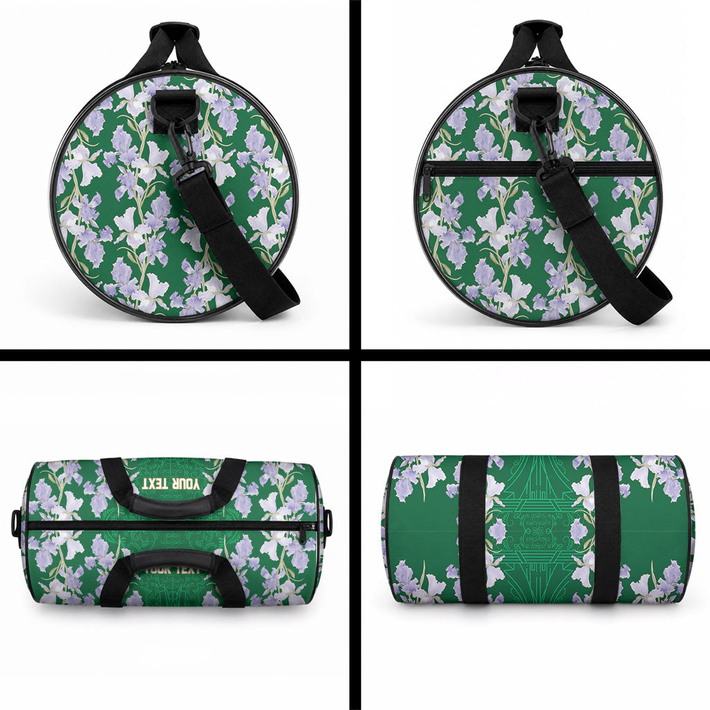 Custom Algeria Iris Floral Green Duffle Bag Africa Women’s Football Champion Series 2026