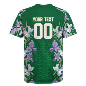 Custom Algeria Iris Floral Green Rugby Jersey Africa Women’s Football Champion Series 2026