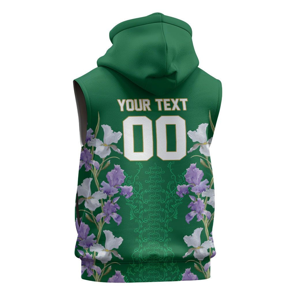 Custom Algeria Iris Floral Green Sleeveless Hoodie Africa Women’s Football Champion Series 2026