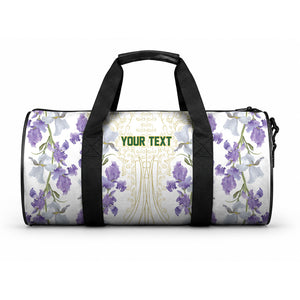 Custom Algeria Iris Floral White Duffle Bag Africa Women’s Football Champion Series 2026