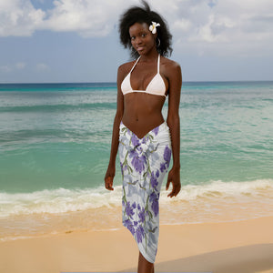 Custom Algeria Iris Floral White Sarong Africa Women’s Football Champion Series 2026