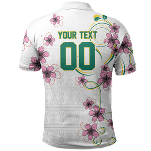 Custom Cameroon Red Stinkwood Floral Polo Shirt Africa Women’s Football Champion Series 2026