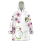 Custom Cameroon Red Stinkwood Floral Wearable Blanket Hoodie Africa Women’s Football Champion Series 2026