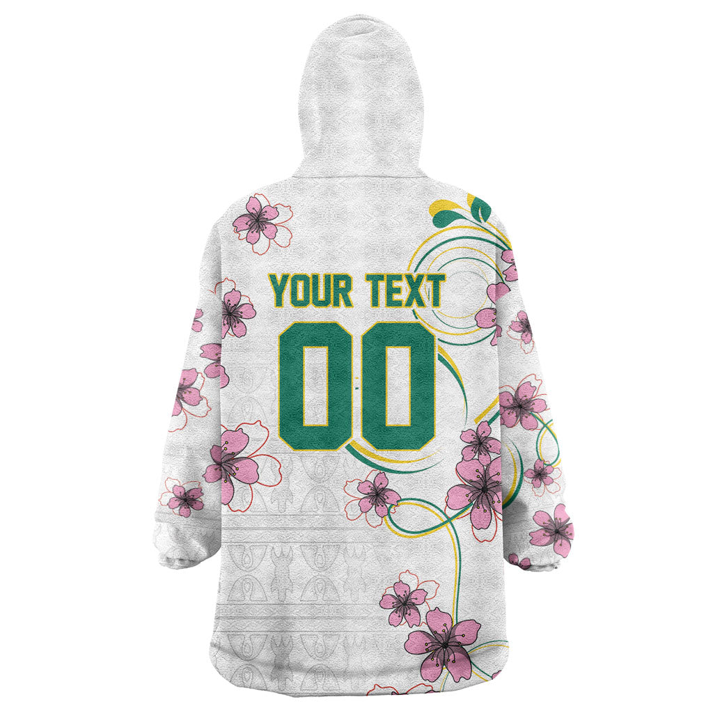 Custom Cameroon Red Stinkwood Floral Wearable Blanket Hoodie Africa Women’s Football Champion Series 2026
