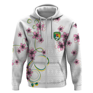 Custom Cameroon Red Stinkwood Floral Zip Hoodie Africa Women’s Football Champion Series 2026
