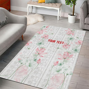 Custom Malawi Lotus Floral Area Rug Africa Women’s Football Champion Series 2026