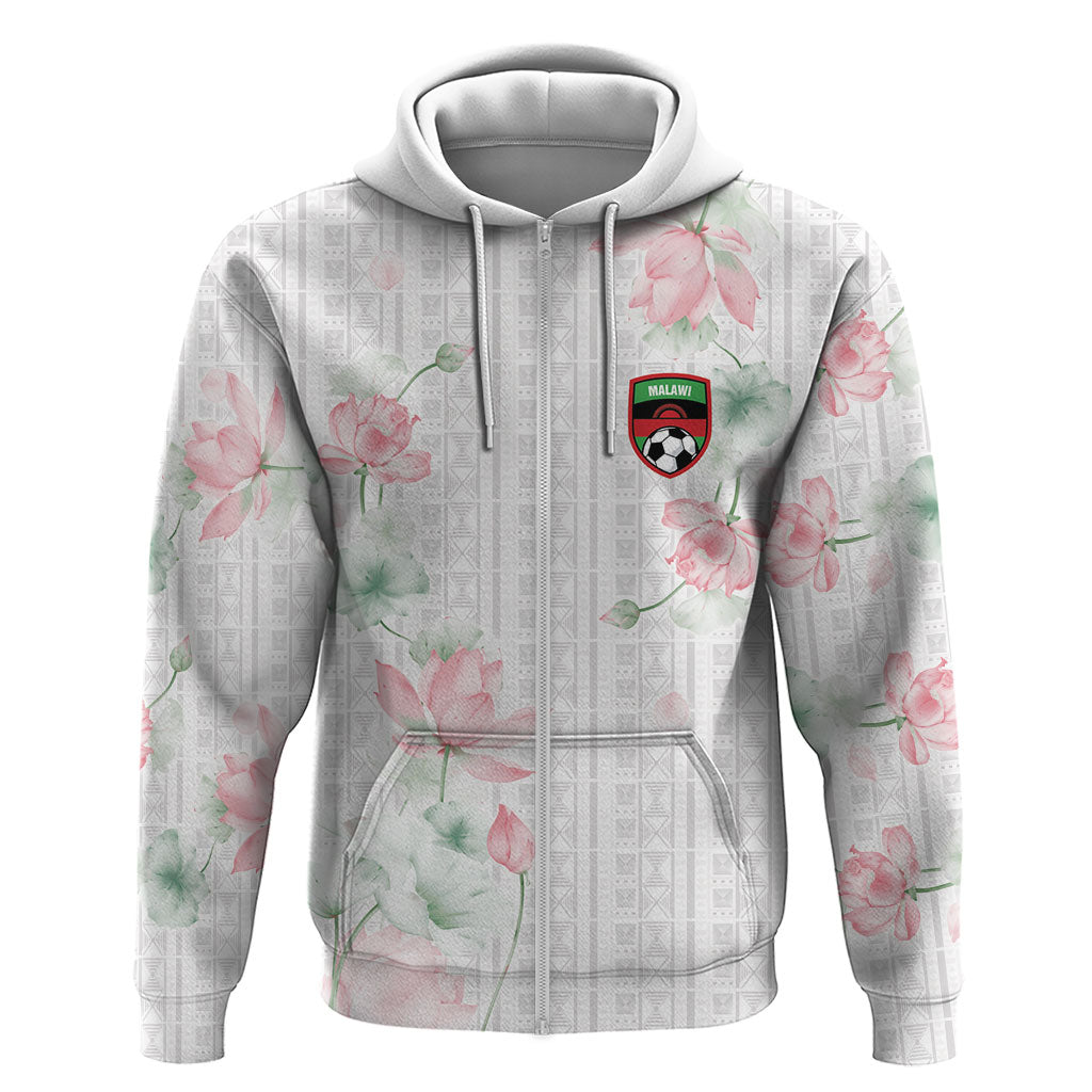 Custom Malawi Lotus Floral Zip Hoodie Africa Women’s Football Champion Series 2026