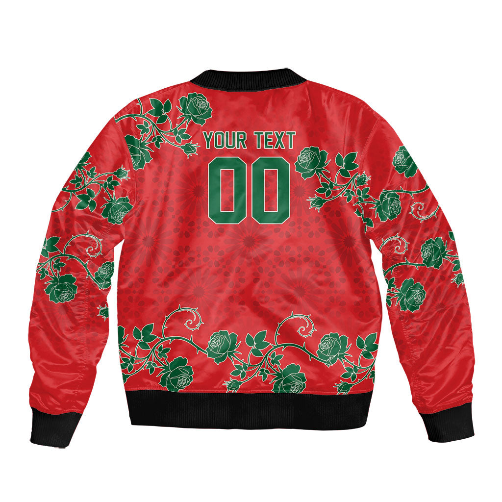 Custom Morocco Desert Rose Floral Bomber Jacket Africa Women’s Football Champion Series 2026