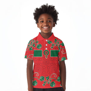 Custom Morocco Desert Rose Floral Kid Polo Shirt Africa Women’s Football Champion Series 2026
