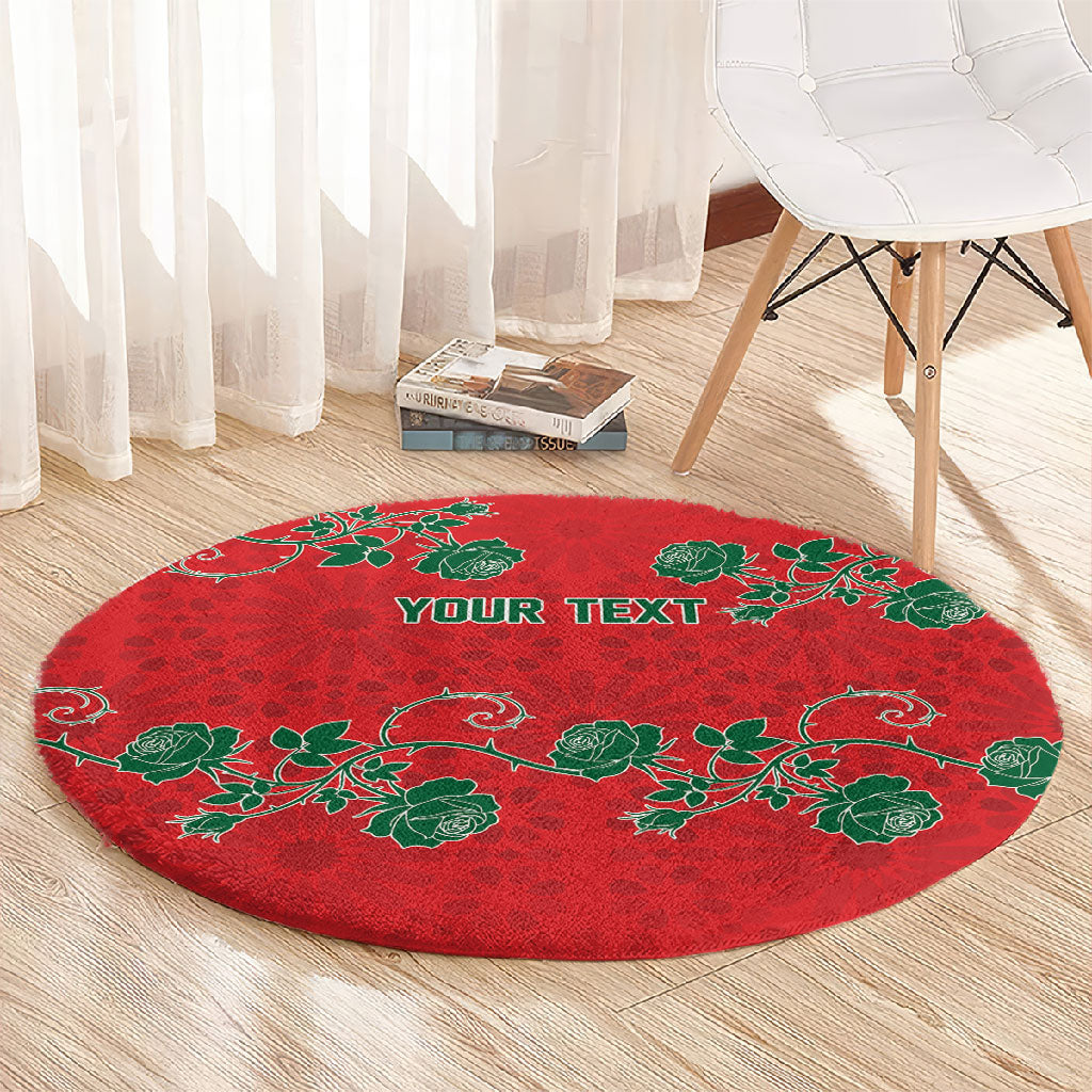Custom Morocco Desert Rose Floral Round Carpet Africa Women’s Football Champion Series 2026