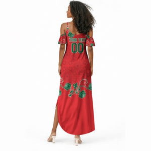 Custom Morocco Desert Rose Floral Summer Maxi Dress Africa Women’s Football Champion Series 2026