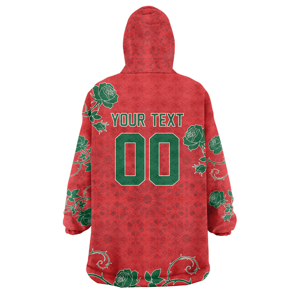 Custom Morocco Desert Rose Floral Wearable Blanket Hoodie Africa Women’s Football Champion Series 2026