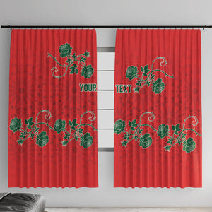 Custom Morocco Desert Rose Floral Window Curtain Africa Women’s Football Champion Series 2026