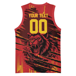 Custom Cameroon Red Lion Basketball Jersey Africa Football Champion Series 2026