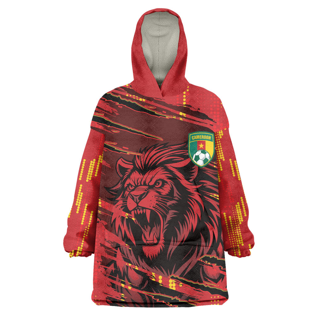 Custom Cameroon Red Lion Wearable Blanket Hoodie Africa Football Champion Series 2026