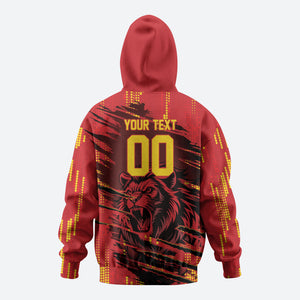 Custom Cameroon Red Lion Zip Hoodie Africa Football Champion Series 2026