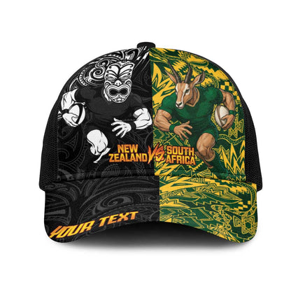 Personalized South Africa vs New Zealand Baseball Net Cap Rugby se Grootste Wedywering Two Nations One Battle