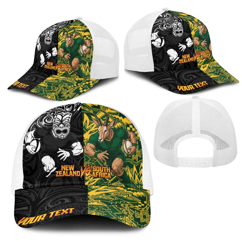 Personalized South Africa vs New Zealand Baseball Net Cap Rugby se Grootste Wedywering Two Nations One Battle