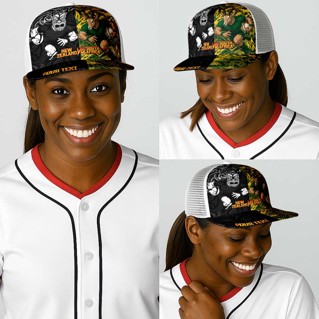 Personalized South Africa vs New Zealand Baseball Net Cap Rugby se Grootste Wedywering Two Nations One Battle