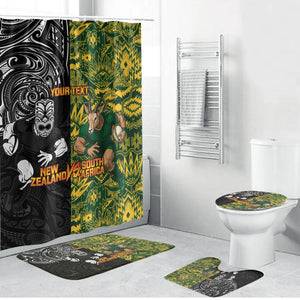 Custom South Africa vs New Zealand Bathroom Set Rugby se Grootste Wedywering Two Nations One Battle