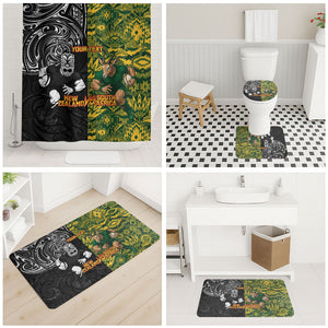 Custom South Africa vs New Zealand Bathroom Set Rugby se Grootste Wedywering Two Nations One Battle