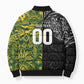 Custom South Africa vs New Zealand Bomber Puffer Jacket Rugby se Grootste Wedywering Two Nations One Battle