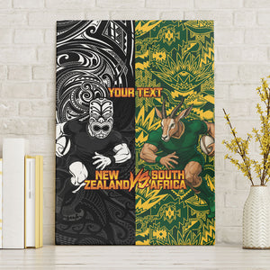Custom South Africa vs New Zealand Canvas Wall Art Rugby se Grootste Wedywering Two Nations One Battle