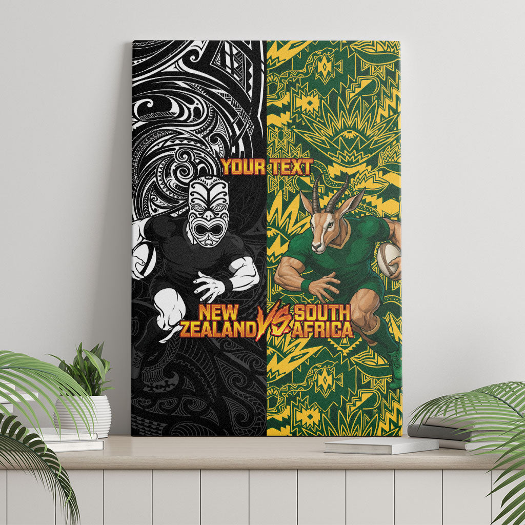 Custom South Africa vs New Zealand Canvas Wall Art Rugby se Grootste Wedywering Two Nations One Battle