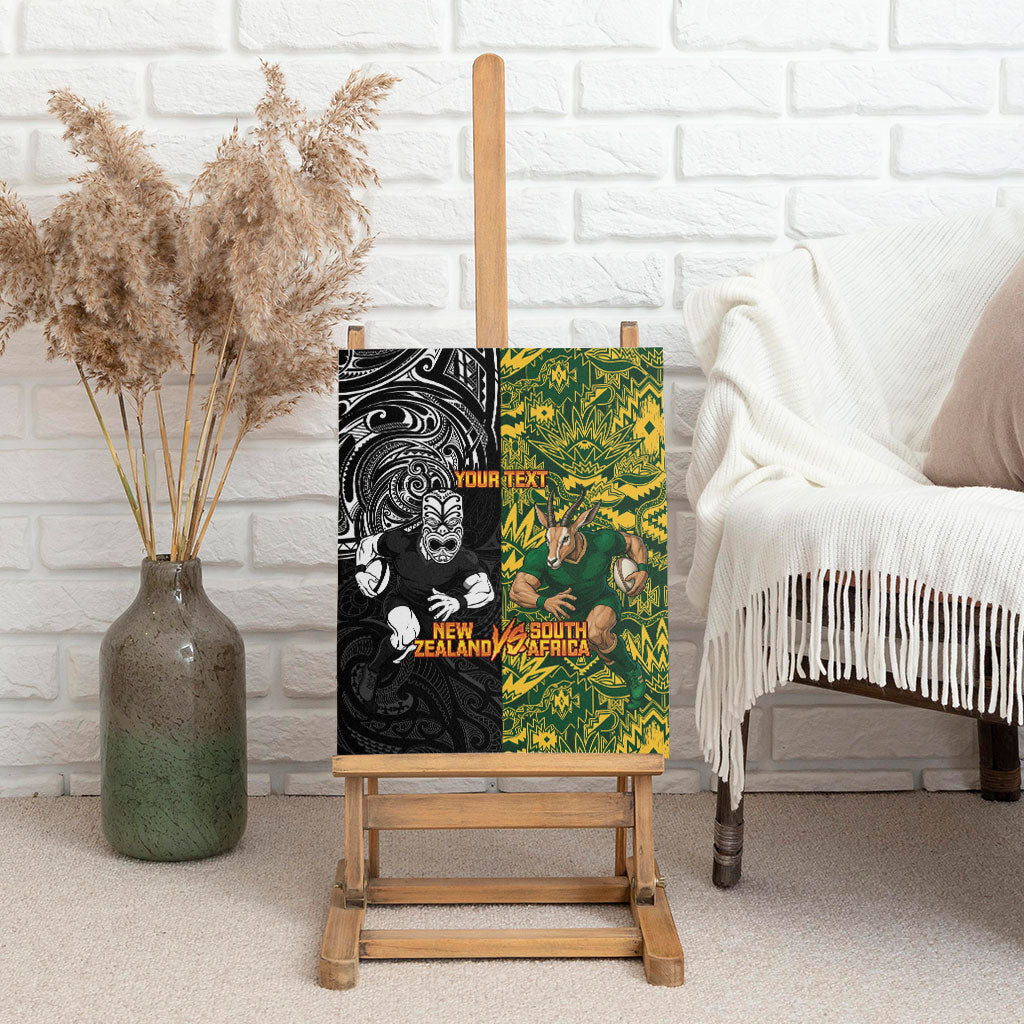 Custom South Africa vs New Zealand Canvas Wall Art Rugby se Grootste Wedywering Two Nations One Battle