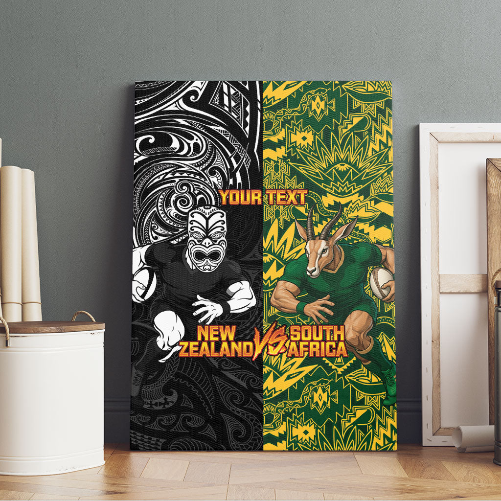 Custom South Africa vs New Zealand Canvas Wall Art Rugby se Grootste Wedywering Two Nations One Battle