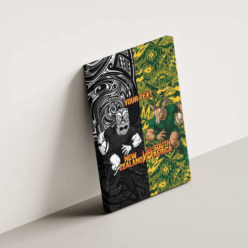 Custom South Africa vs New Zealand Canvas Wall Art Rugby se Grootste Wedywering Two Nations One Battle