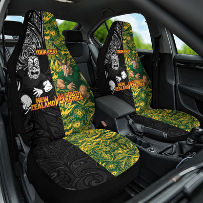 Custom South Africa vs New Zealand Car Seat Cover Rugby se Grootste Wedywering Two Nations One Battle