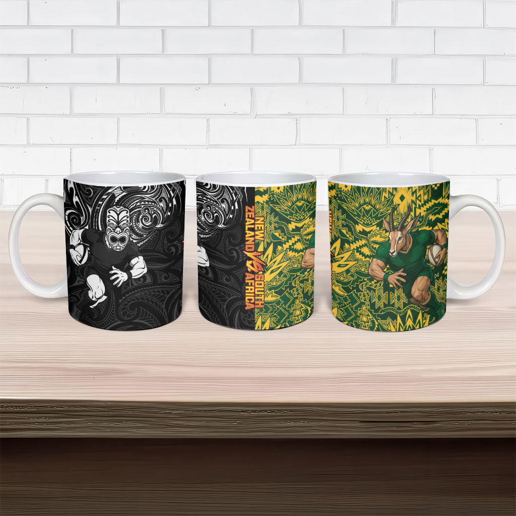 South Africa vs New Zealand Ceramic Mug Rugby se Grootste Wedywering Two Nations One Battle