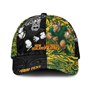 Personalized South Africa vs New Zealand Classic Cap Rugby se Grootste Wedywering Two Nations One Battle