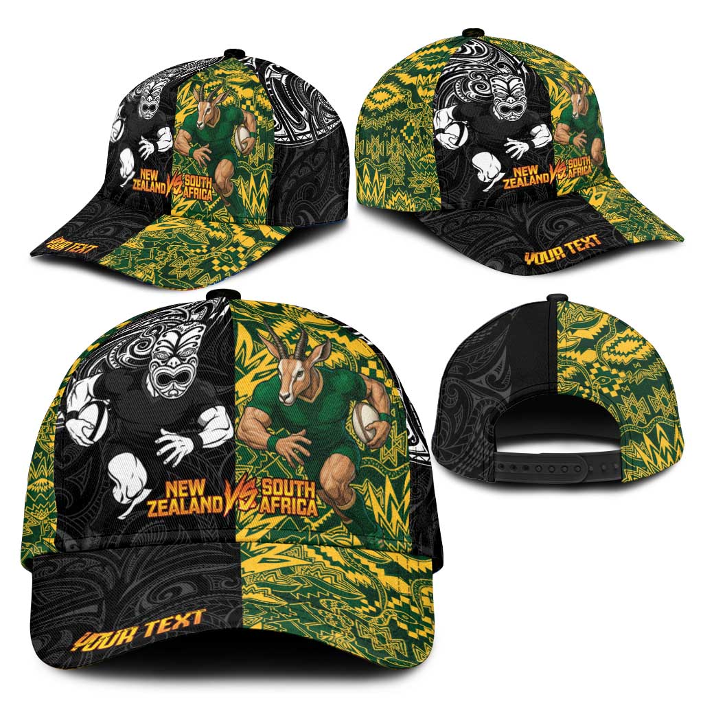 Personalized South Africa vs New Zealand Classic Cap Rugby se Grootste Wedywering Two Nations One Battle