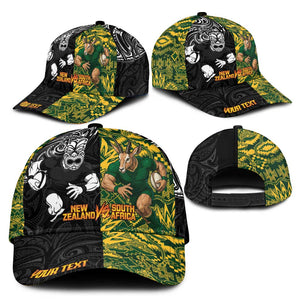 Personalized South Africa vs New Zealand Classic Cap Rugby se Grootste Wedywering Two Nations One Battle