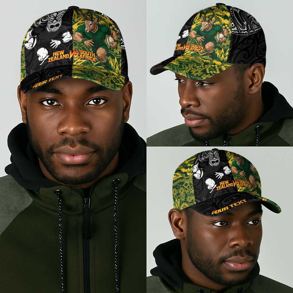 Personalized South Africa vs New Zealand Classic Cap Rugby se Grootste Wedywering Two Nations One Battle