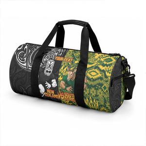 Custom South Africa vs New Zealand Duffle Bag Rugby se Grootste Wedywering Two Nations One Battle