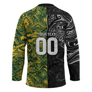 Custom South Africa vs New Zealand Hockey Jersey Rugby se Grootste Wedywering Two Nations One Battle