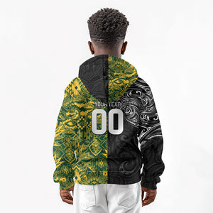 Custom South Africa vs New Zealand Kid Hoodie Rugby se Grootste Wedywering Two Nations One Battle