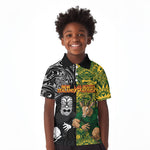 Custom South Africa vs New Zealand Kid Polo Shirt Rugby se Grootste Wedywering Two Nations One Battle