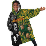 Custom South Africa vs New Zealand Kid Wearable Blanket Hoodie Rugby se Grootste Wedywering Two Nations One Battle
